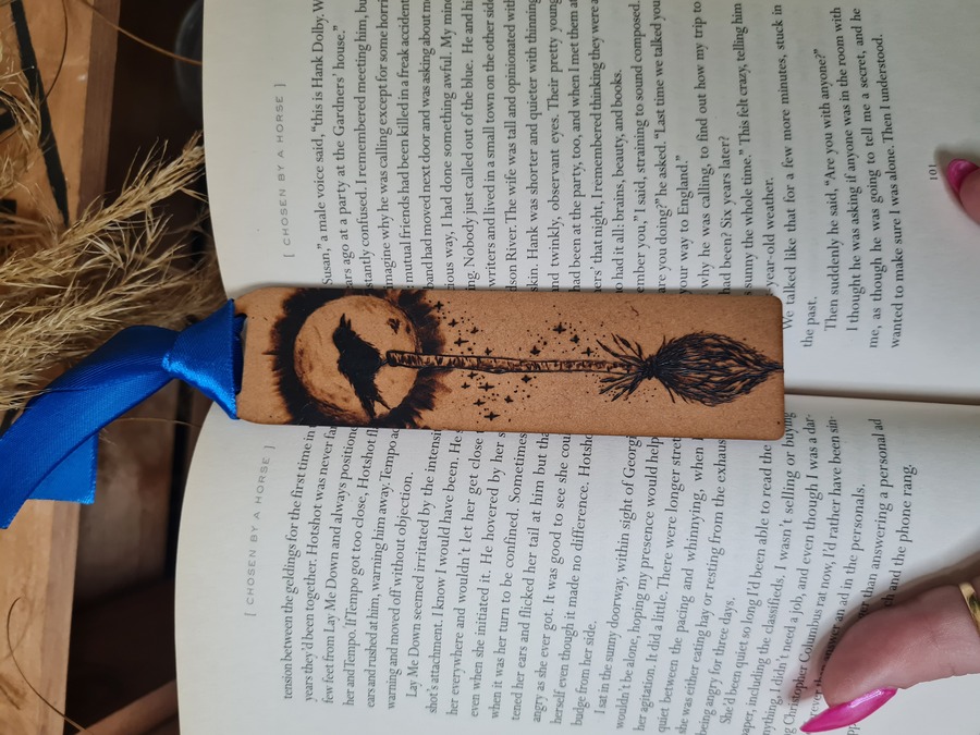 Crow and Broom Bookmark